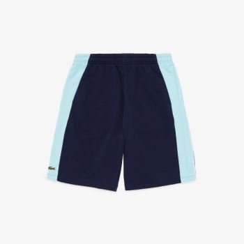 Lacoste SPORT Miami Open Colorblock Fleece Shorts - Kraťasy Pánské Tmavě Blankyt Blankyt / Tyrkysové